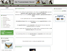 Tablet Screenshot of detaxidermieshop.nl
